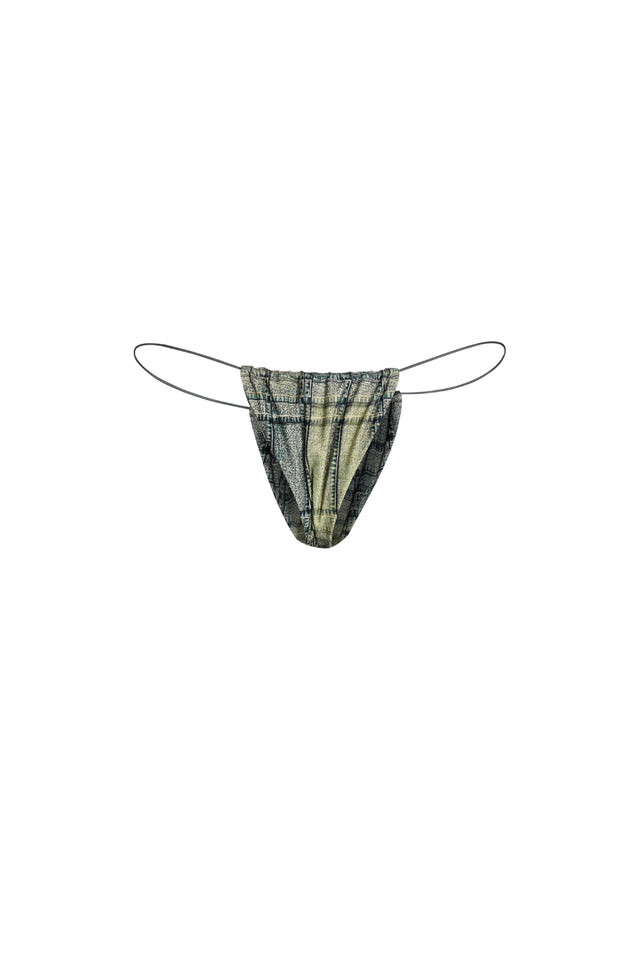 BAMBI BIKINI BOTTOM - BLUE : INDIGO PLAID