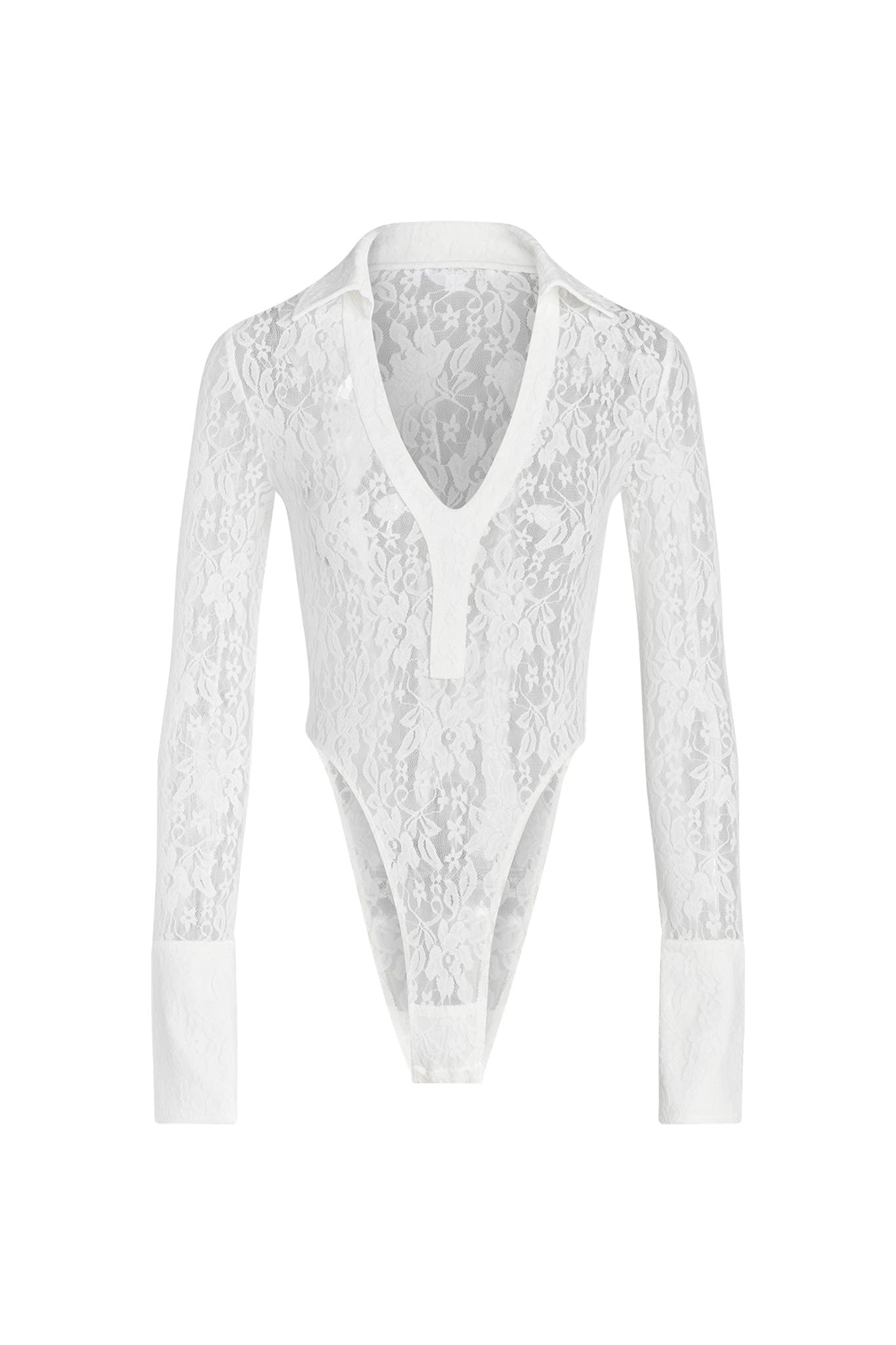 KYLEAH BODYSUIT - WHITE : LACE