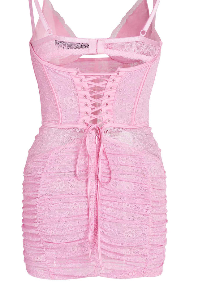 BELIZE DRESS - PINK : LACE