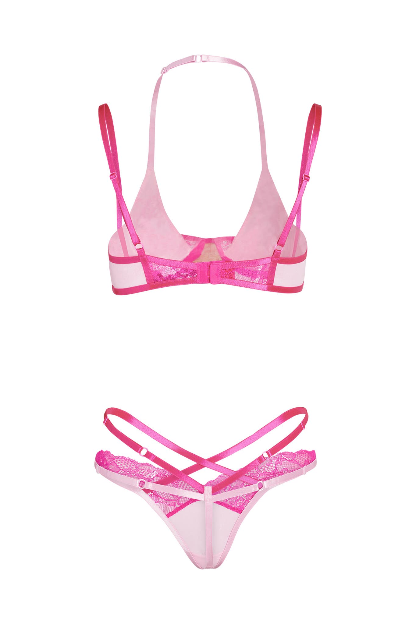 CHANTEL SET - PINK : HOT PINK