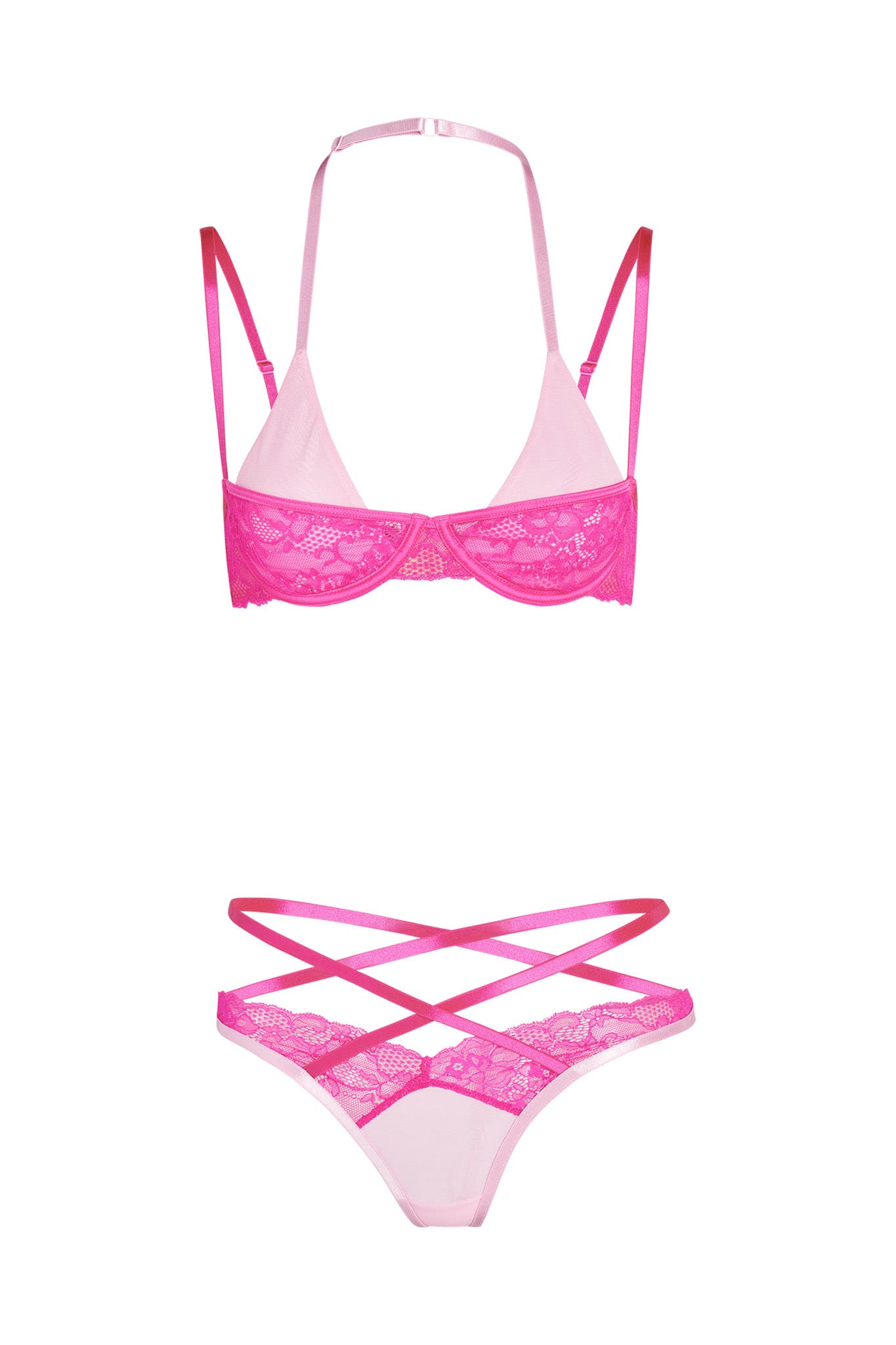 CHANTEL SET - PINK : HOT PINK