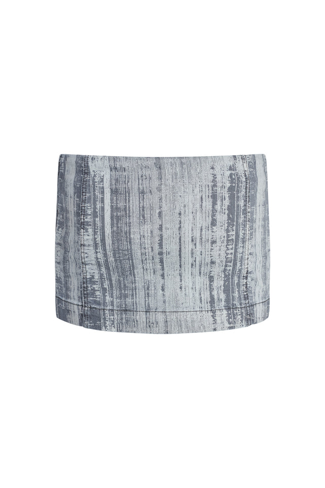 MAYBEL SKORT - BLUE : PINSTRIPE DENIM