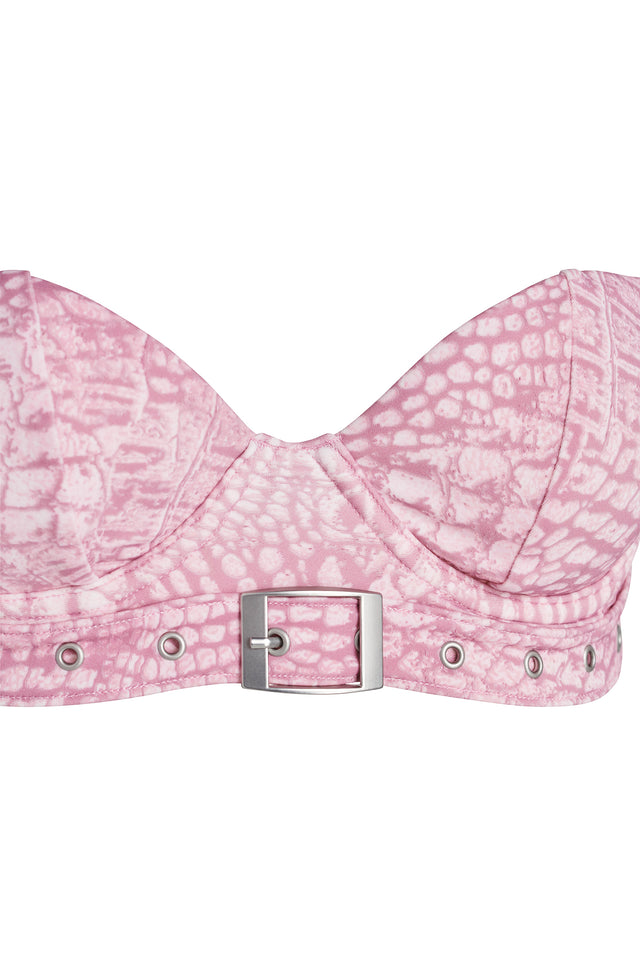 PEDRA BIKINI TOP - PINK : LEOPARD