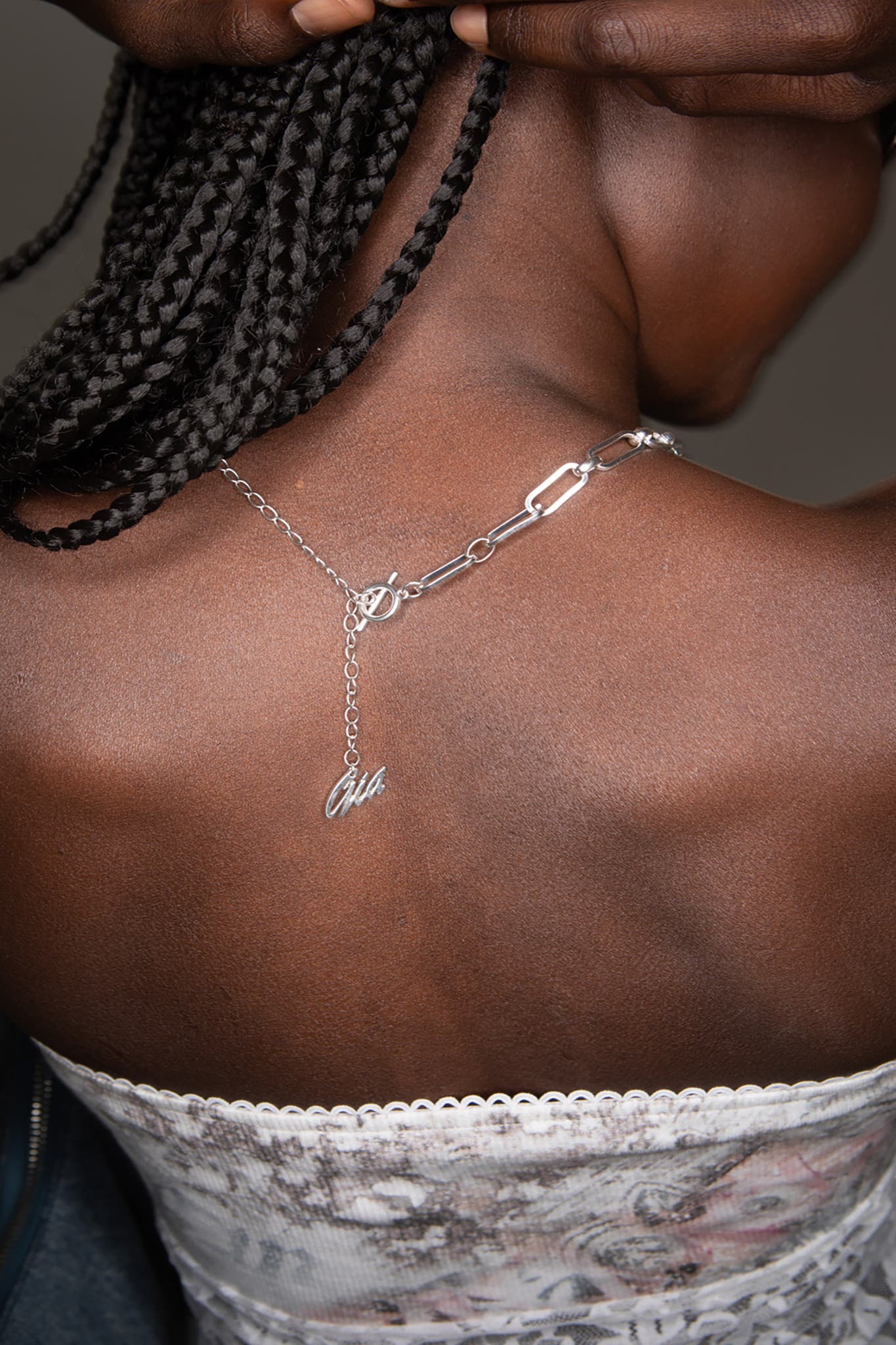 KYHA HEART CHAIN CHOKER - SILVER