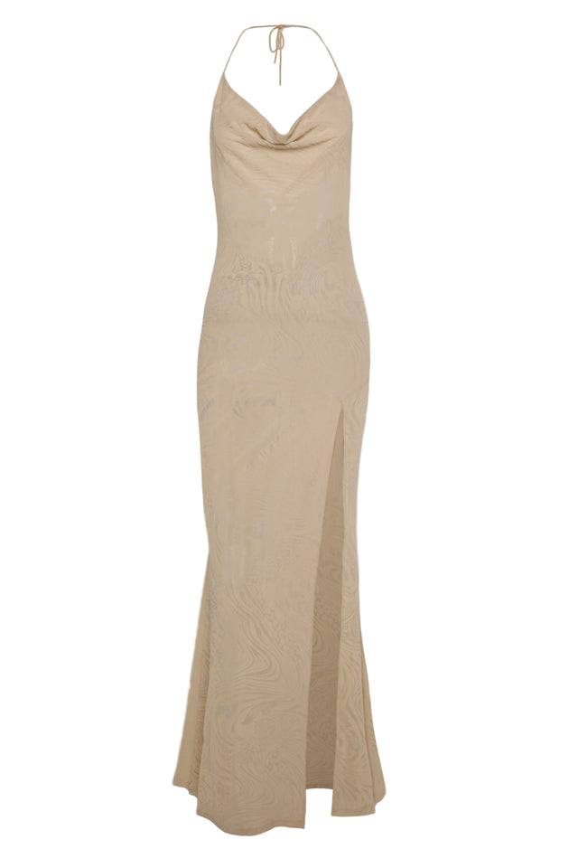 NAPHTALIA DRESS - TAN BURNOUT