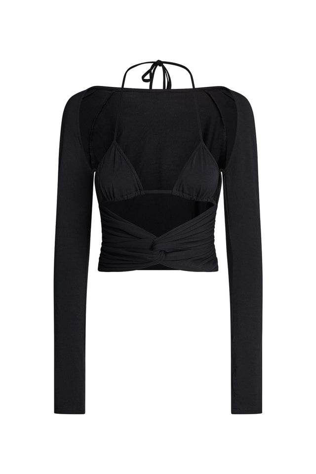 CARRIE TWO PIECE TOP - BLACK