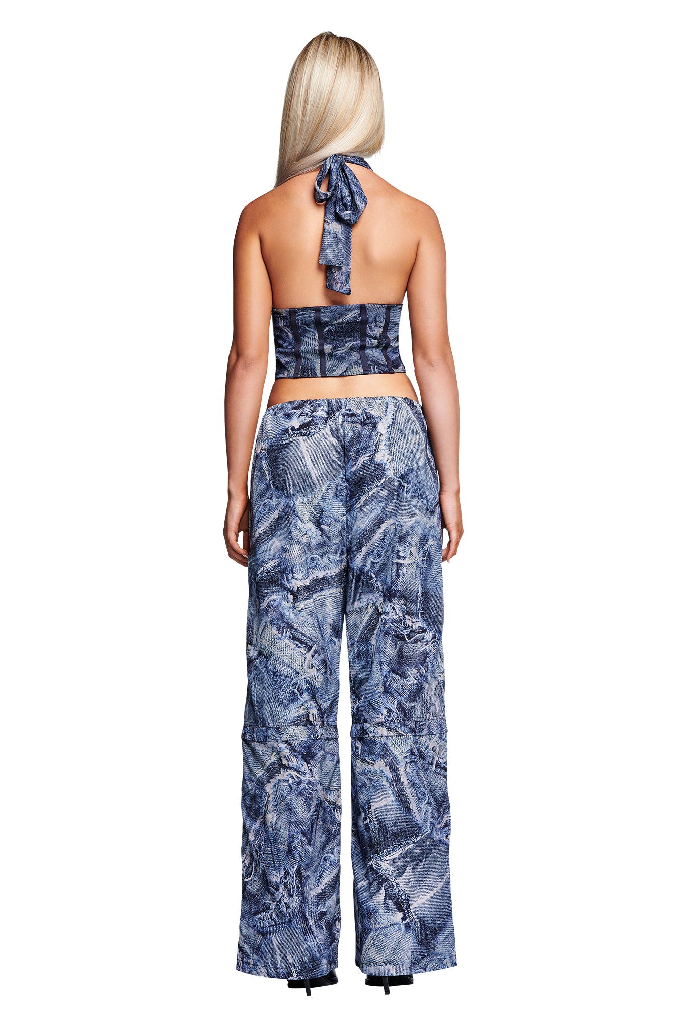 CELESTINA CORSET - BLUE : DENIM PRINT