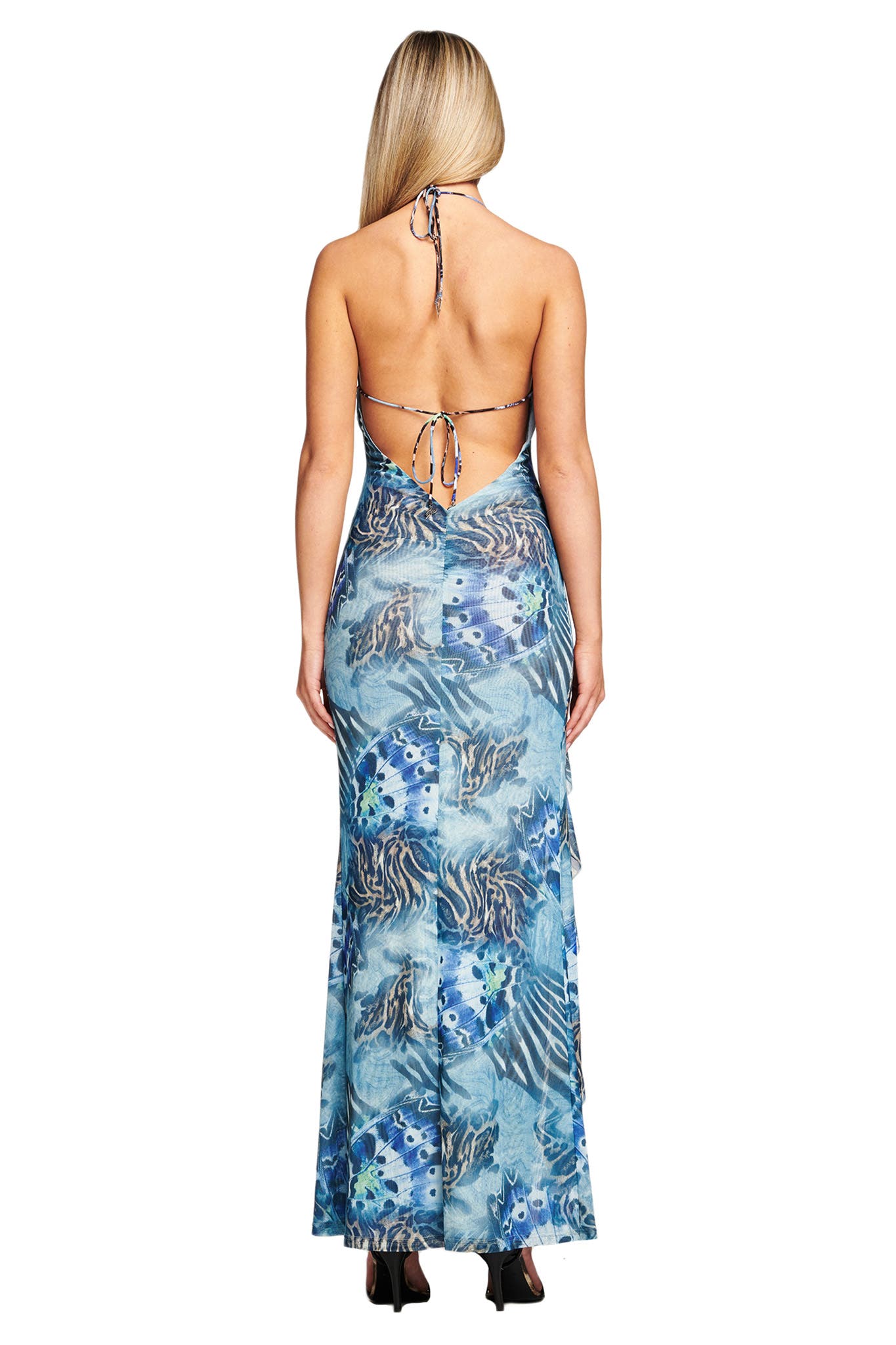 KIERRA MAXI DRESS - BLUE BUTTERFLY