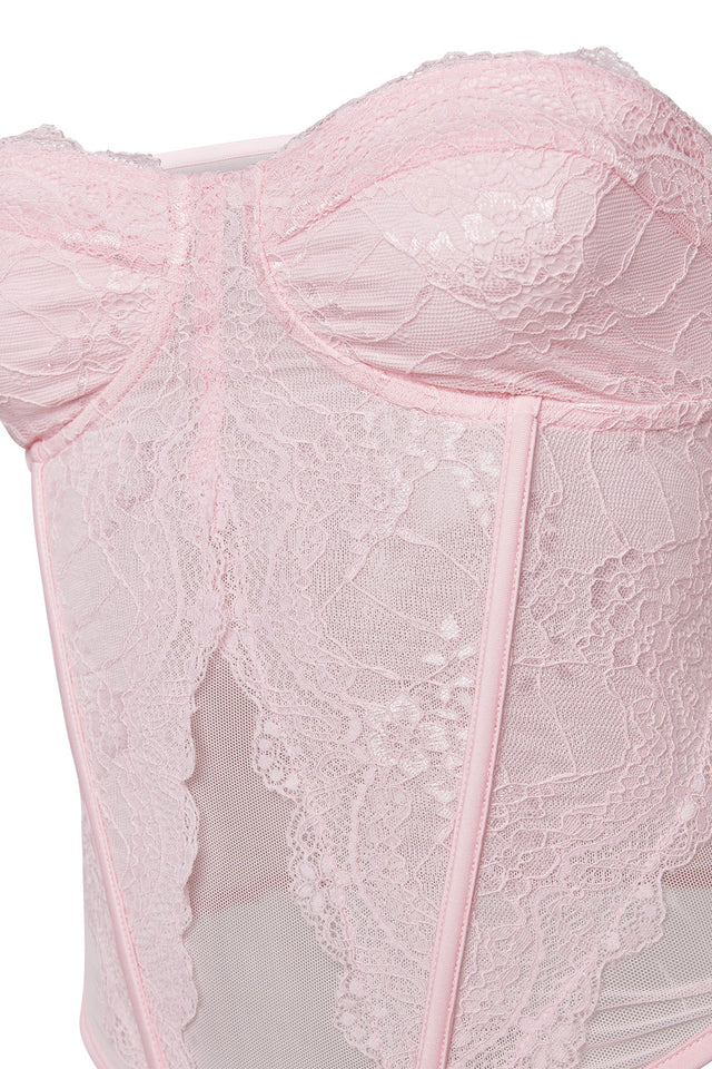 DEMIE CORSET - PINK : PASTEL PINK