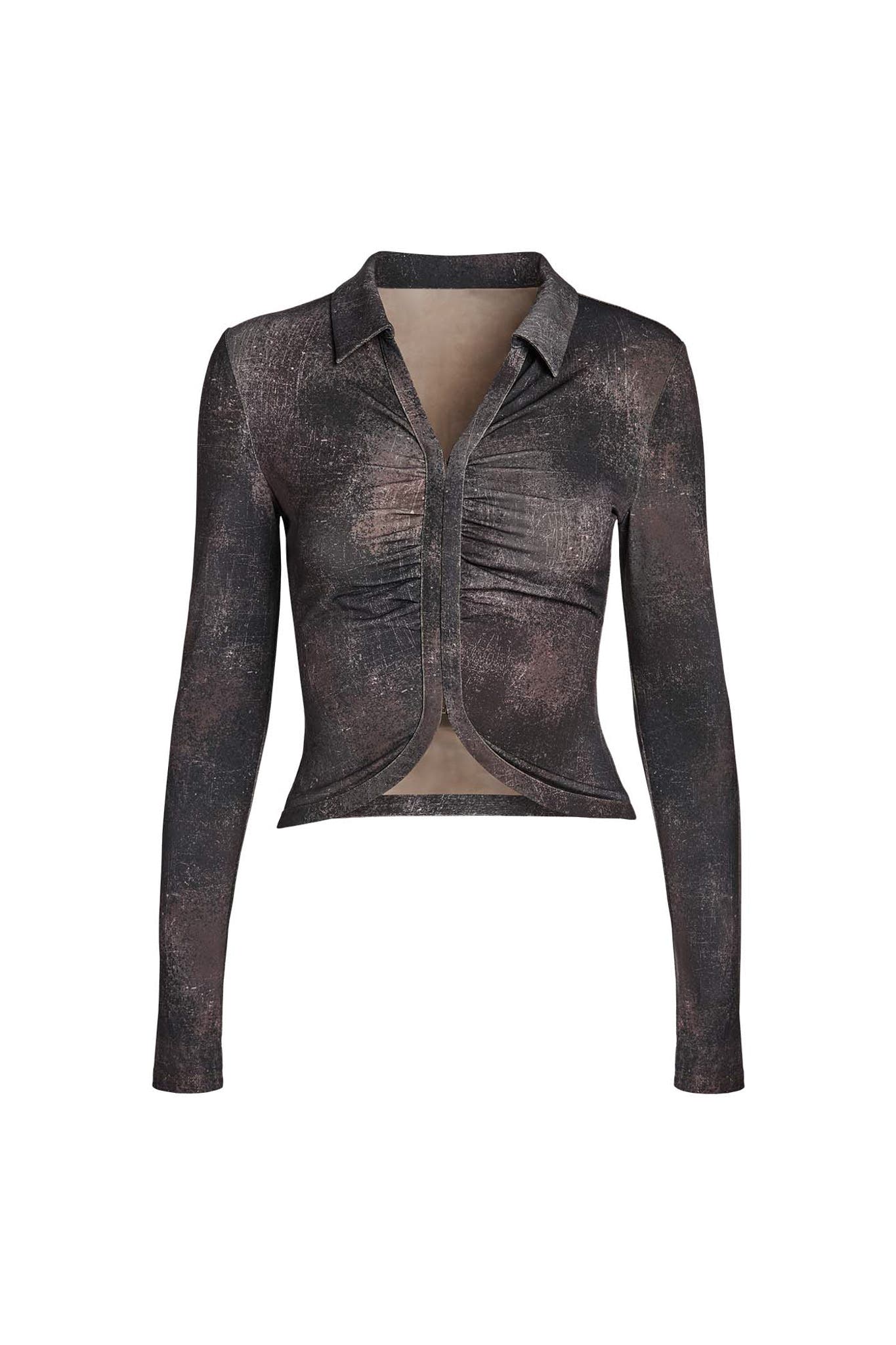 NIENNA TOP - BLACK : SPRAY