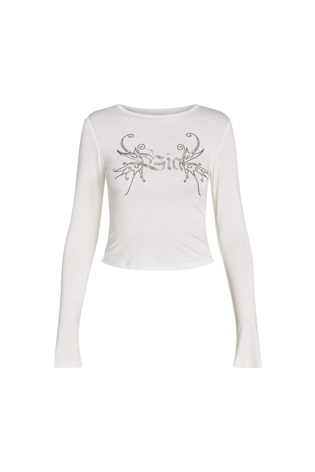 ADRO LONG SLEEVE TOP - WHITE