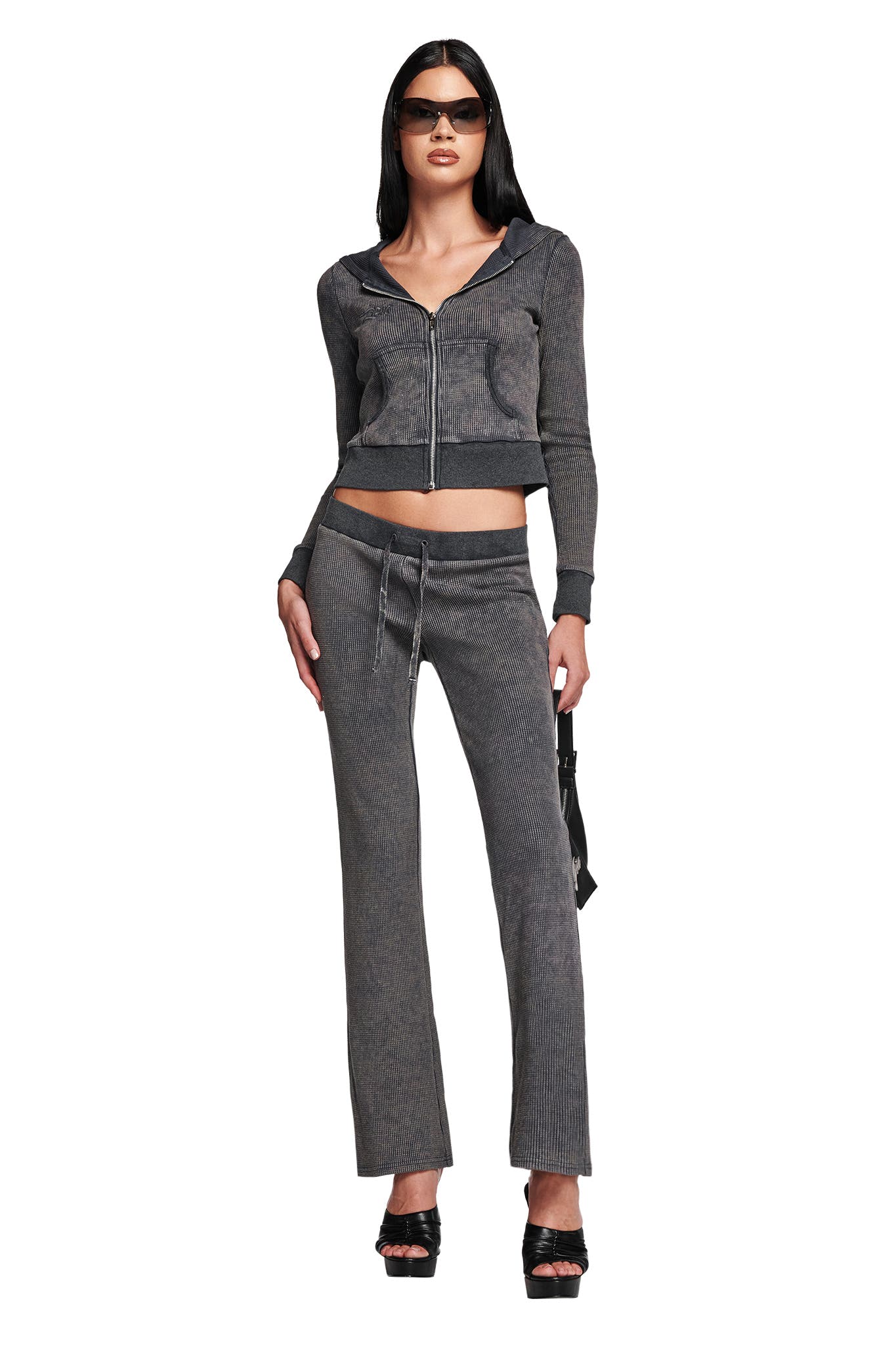 ALEENA PANT - GREY : WASHED GREY