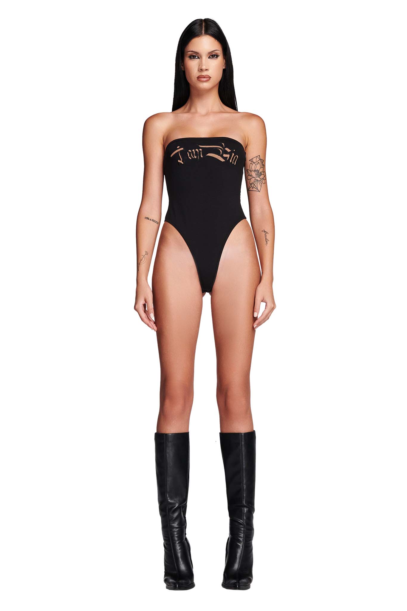 LYA BODYSUIT - BLACK