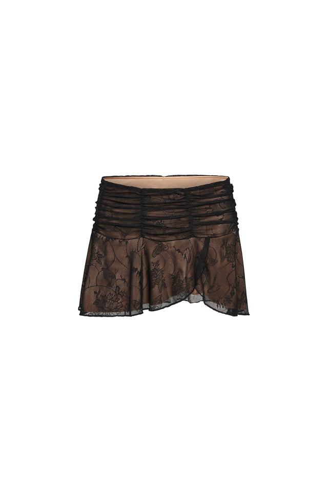 YVETTE SKIRT - BLACK : BUTTERFLY LACE