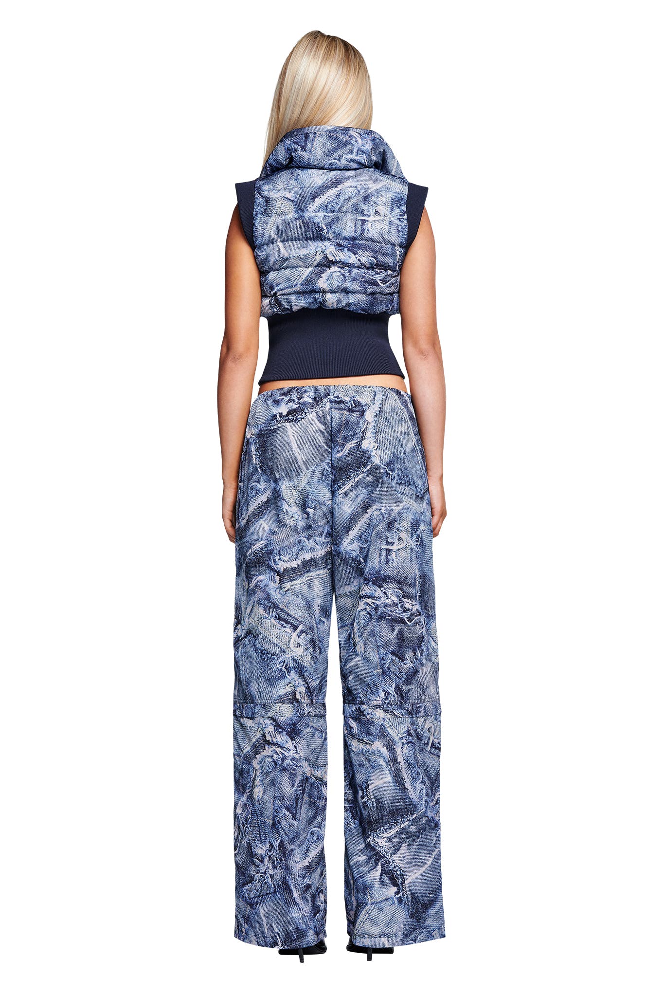 TANZA VEST - BLUE : DENIM PRINT