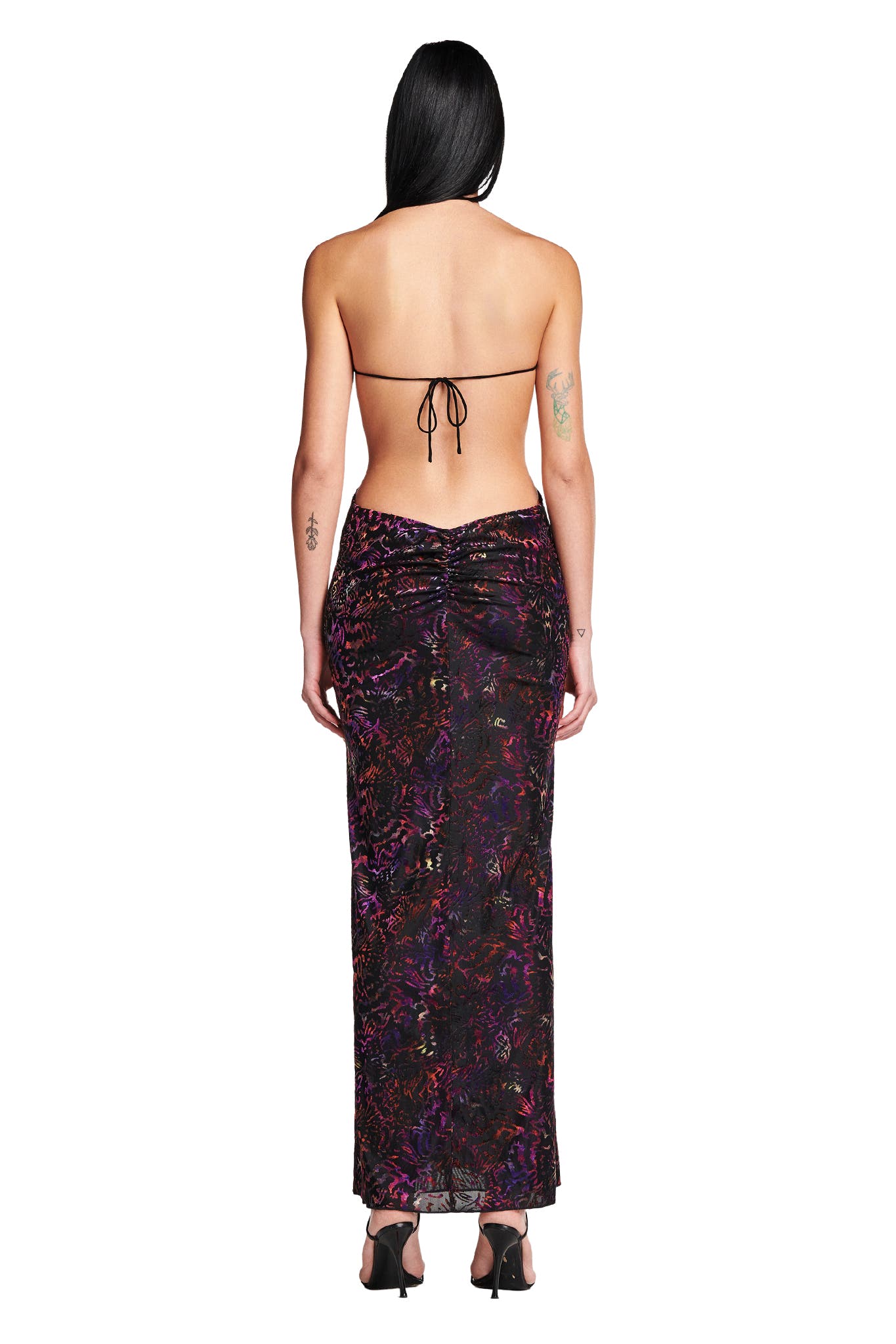 DANIELLE MAXI DRESS - ANIMAL BURN OUT