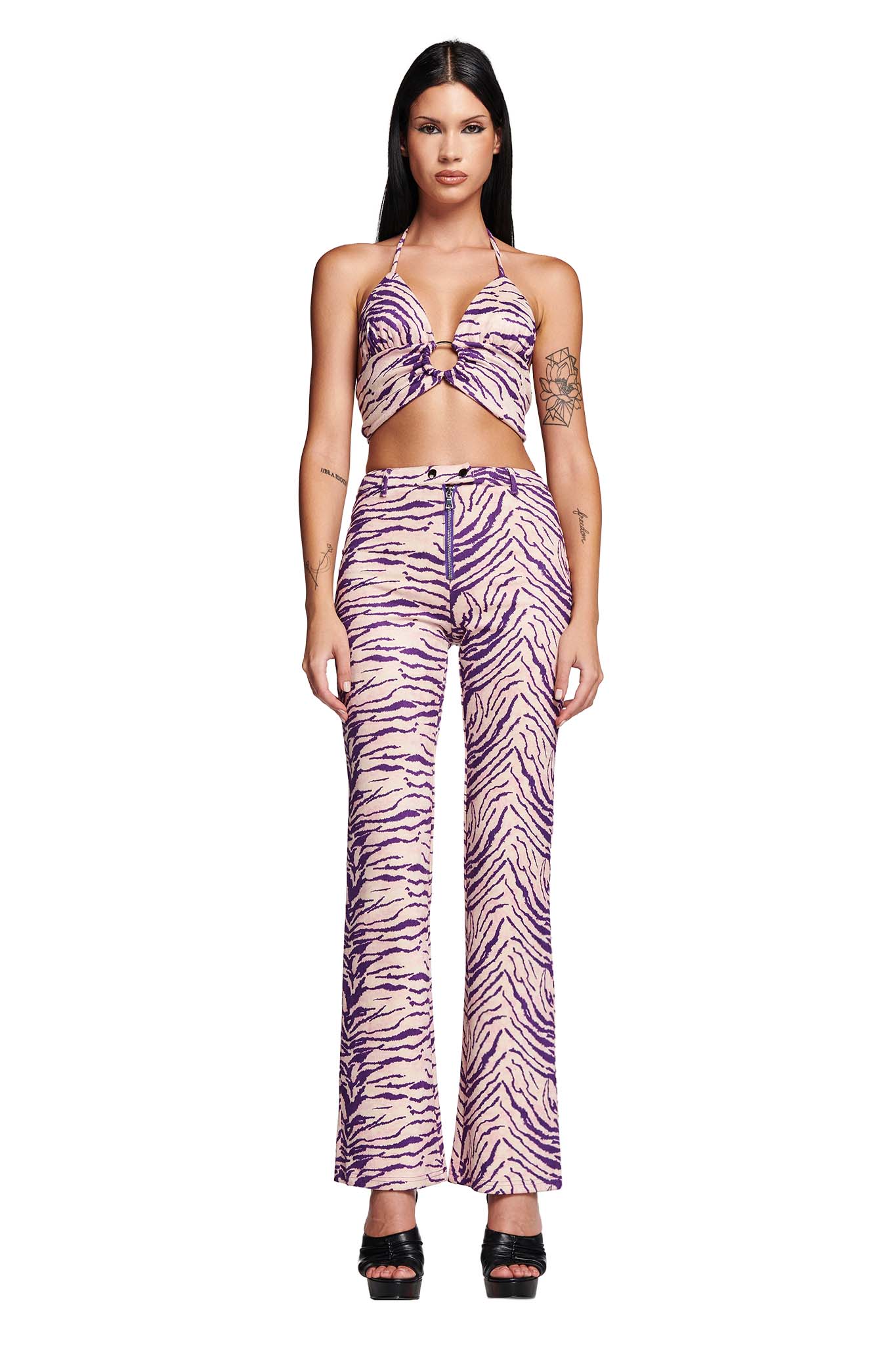 KIKI PANT - PURPLE : ZEBRA