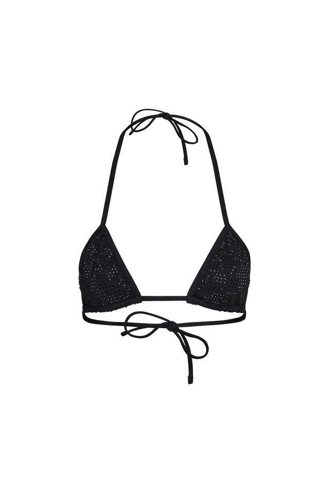 KORA BIKINI TOP - BLACK : DIAMANTE