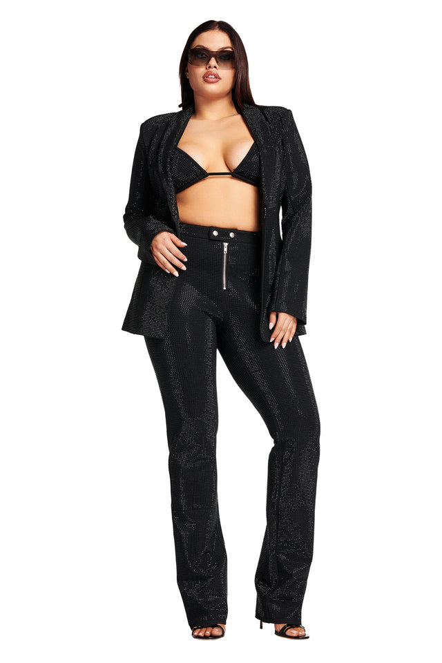 MARIAH PANT - BLACK : DIAMANTE