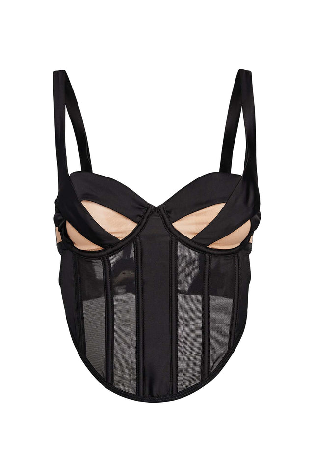 ELOISE BUSTIER SET - BLACK