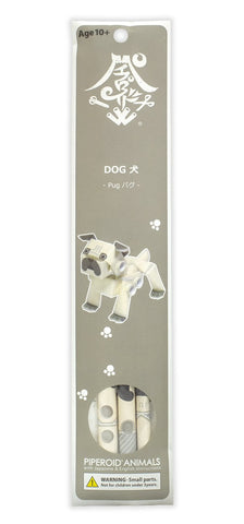 PIPEROID-動態-紙模型-日本-Animals Dog Pug-Paper Craft kit-Japan