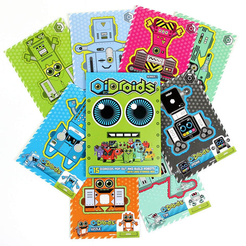 OiDroids-紙模型-機械人系列-Series 1-Pack of 15-Papercraft-Robot-Cards