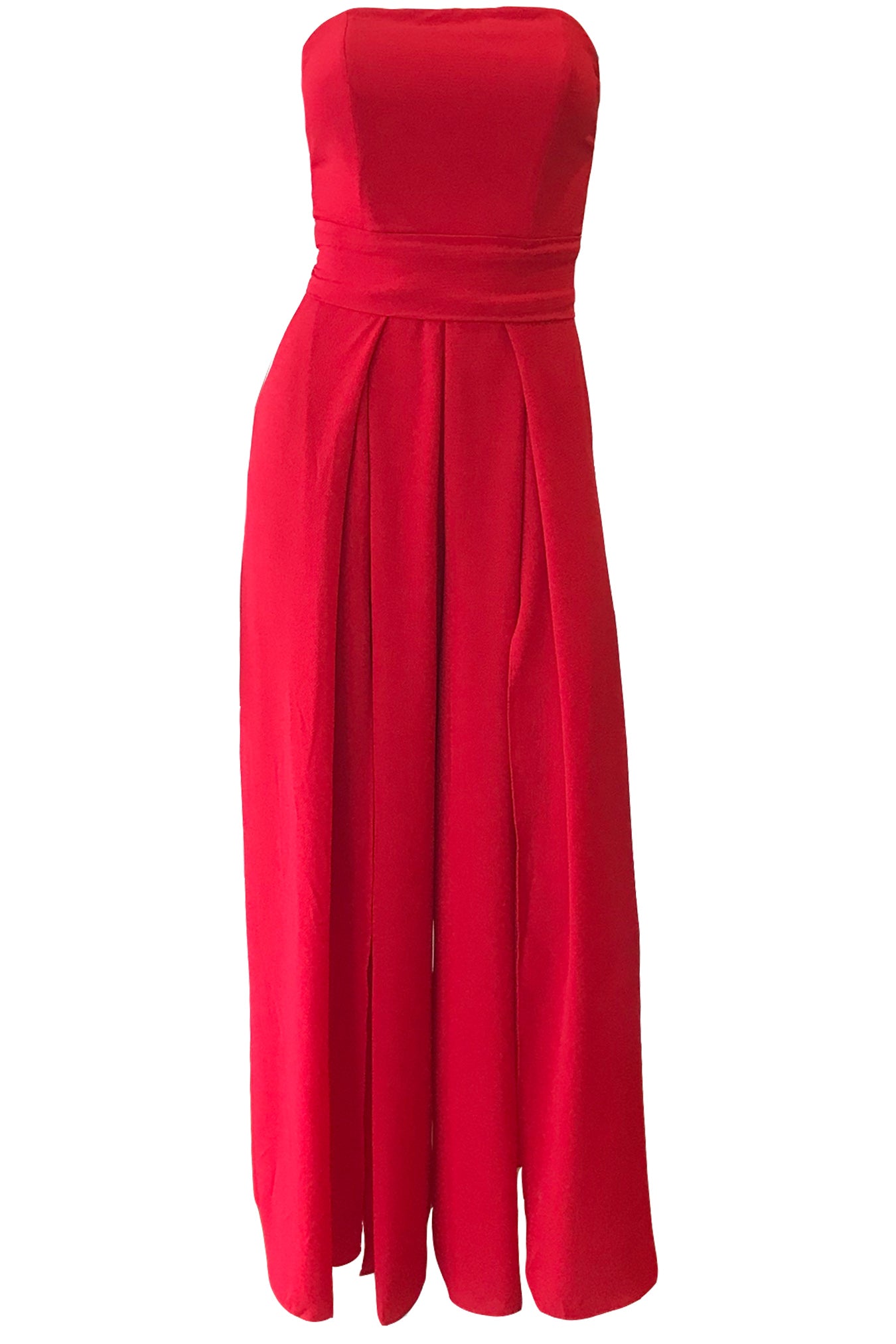 red cocktail jumpsuit