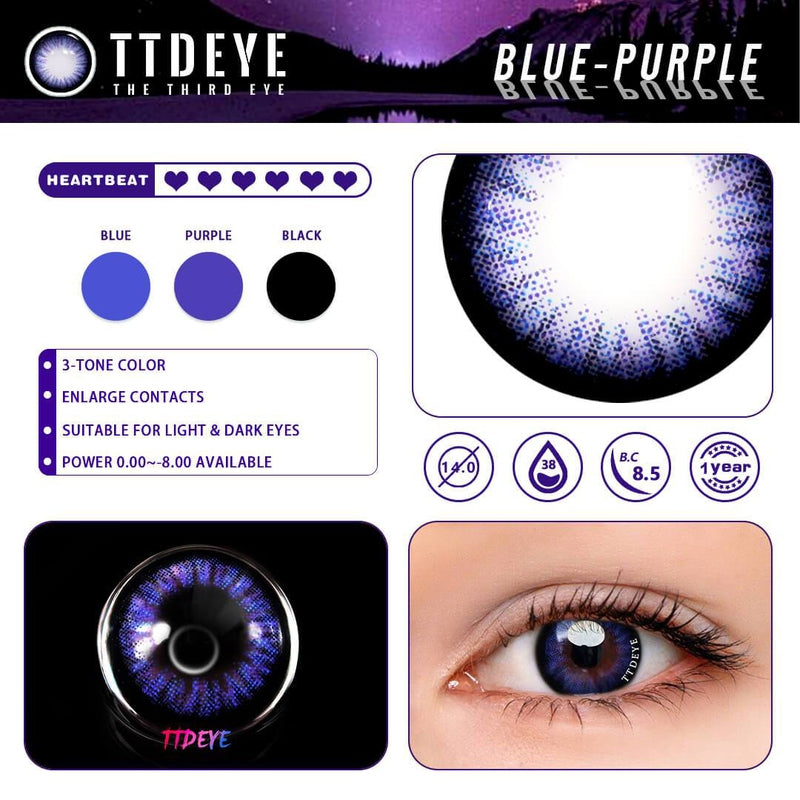 Order Blue-Purple Colored Contact Lenses - ttdeye