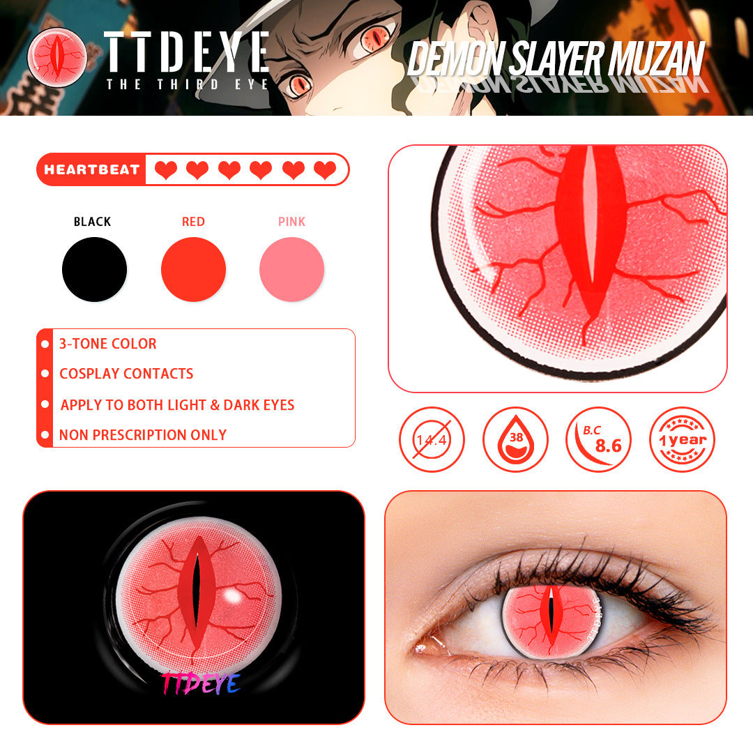Ttdeye Demon Slayer Muzan Colored Contact Lenses Ttdeye