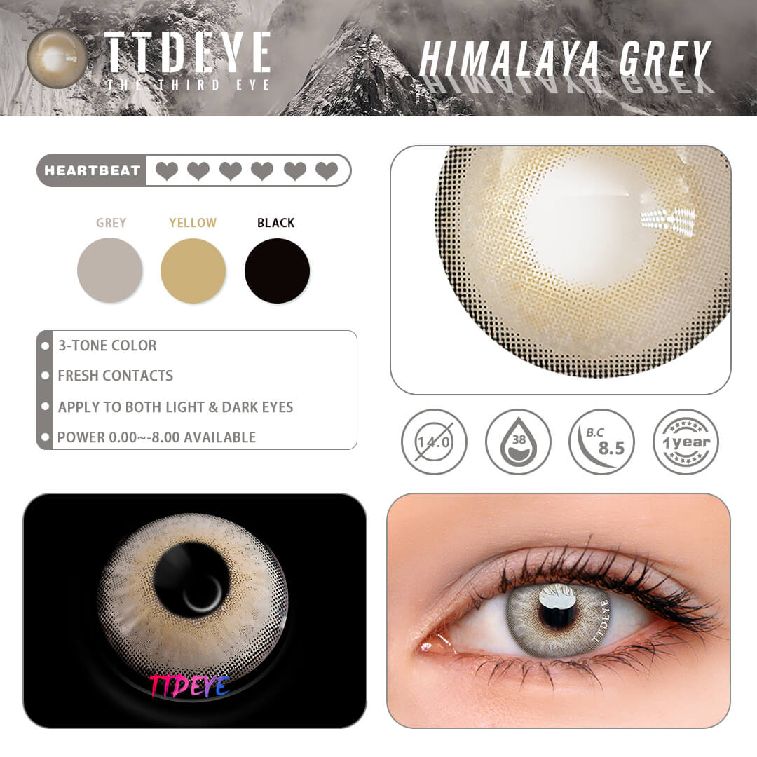 TTDeye Himalaya Grey Colored Contact Lenses - ttdeye