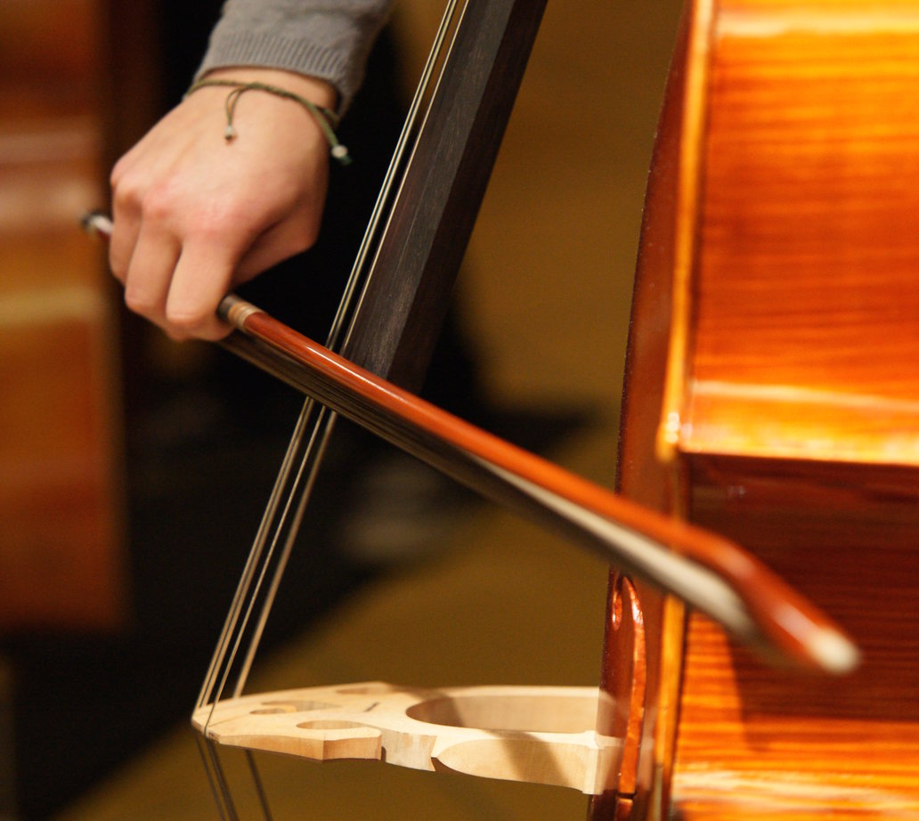 Musician playing cello