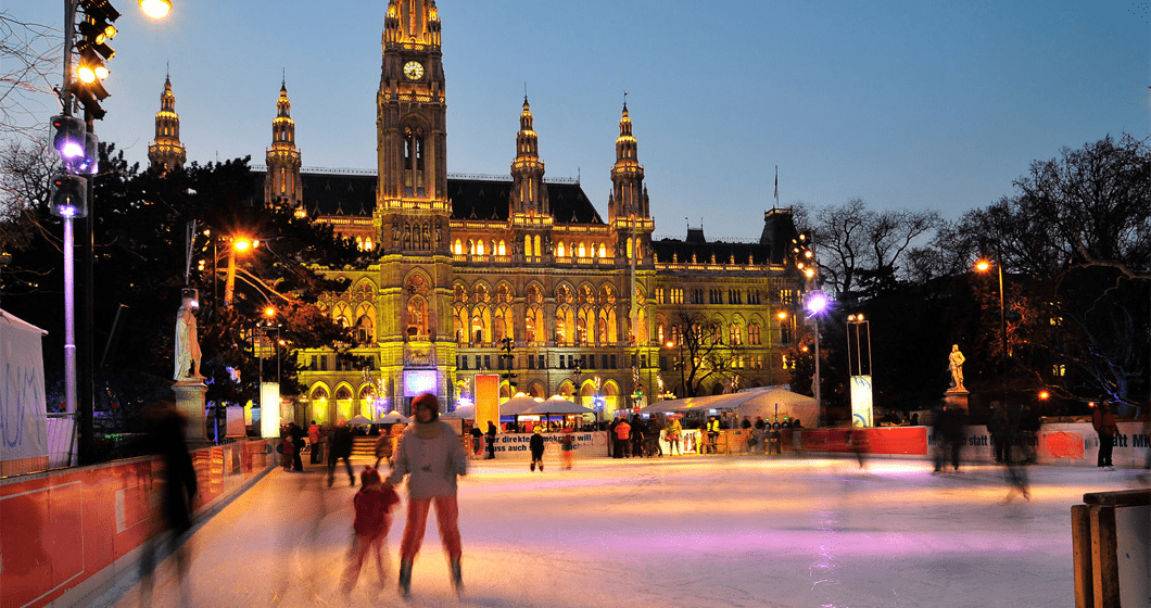 ice rink skating vienna city hall