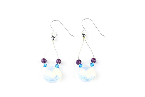 Opalite and Crystal Earrings