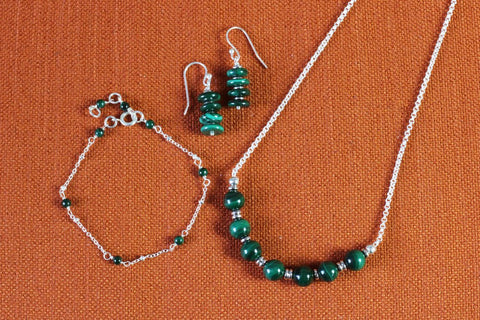 Malachite Semi Precious Jewellery Projects 