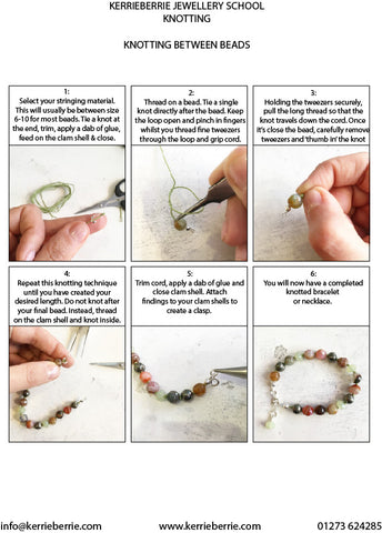 Tying a Double Knot with Jewellery Elastic – KerrieBerrie Beads & Jewellery