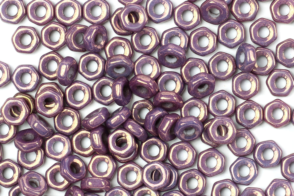 Kerrie Berrie UK Czech Glass Seed Beads for Jewellery Making in Iridescent Purple