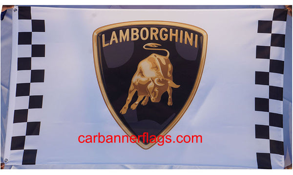 Lamborghini checkered Flag-3x5ft Banner-100% polyester - flagsshop