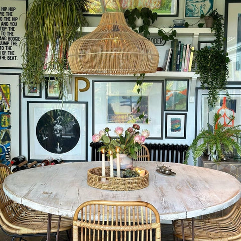 boho dining room in London