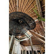 Large black ceiling light shade. Natural home lighting solutions by Collectiviste.