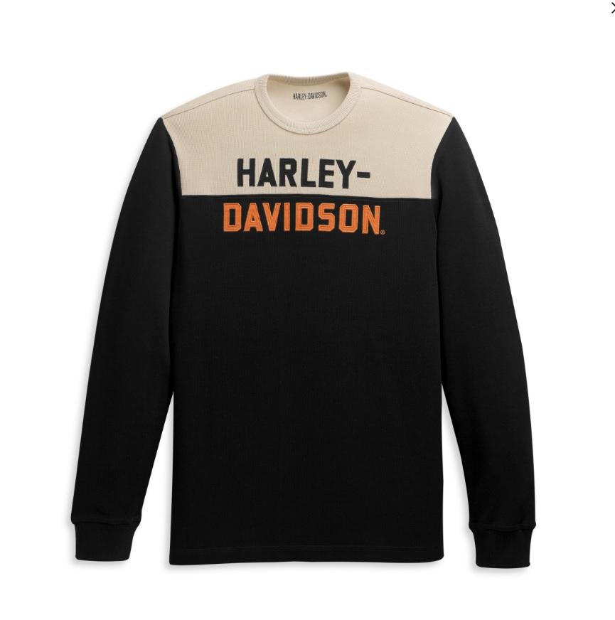 Harley-Davidson Men's Staple 1/4 Zip Pullover, Black Beauty - 96014-23