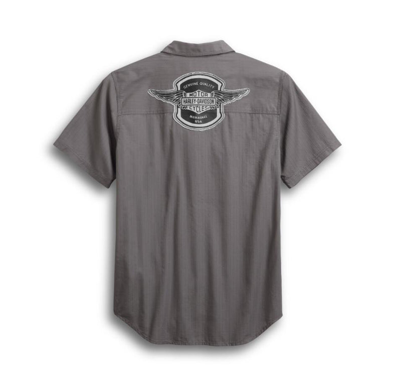 Harley Davidson® Mens Winged Logo Textured Shirt 99154 19vm 