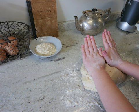 Making dough by hand