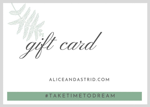 Gift card Alice & Astrid