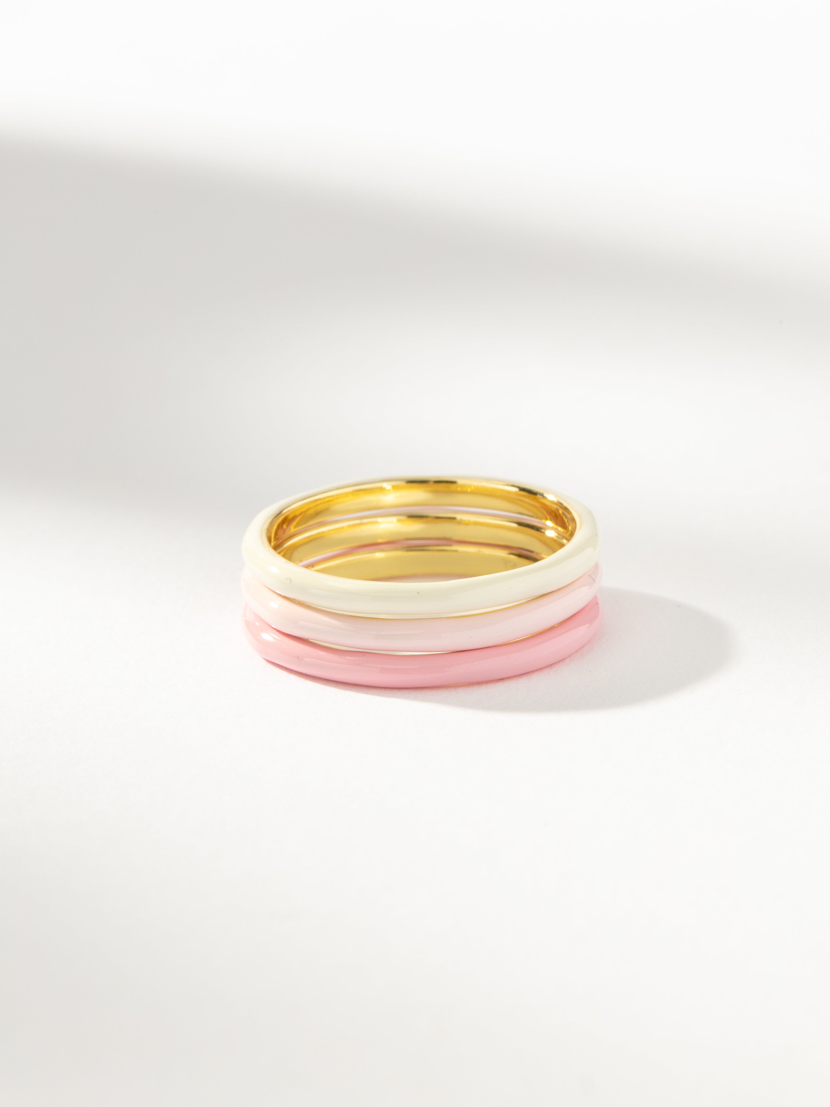 Pink OmbrÃ© Ring (Set of 3)