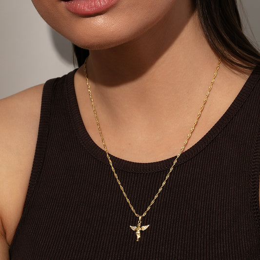 Gold Angel Number Key Pendant Necklace | Women's Jewelry by Uncommon James