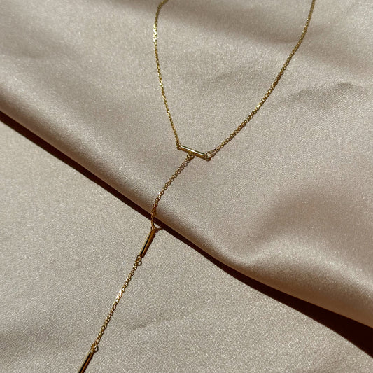 Adjustable Zipper Lariat Necklace