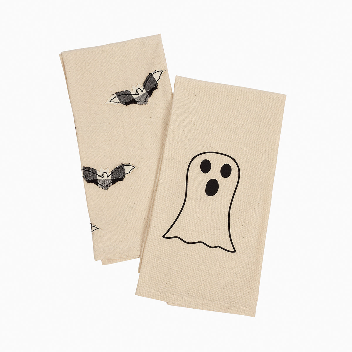 Ghost and Bat Dish Towel Set