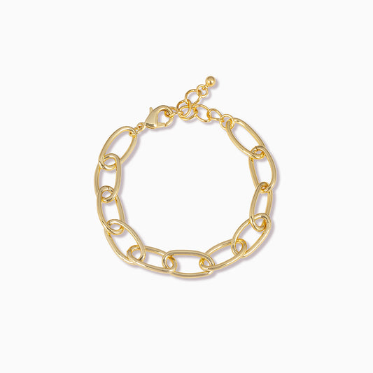 Gold Initial Remember Me Chain Bracelet with Letter K | Women's Jewelry by Uncommon James