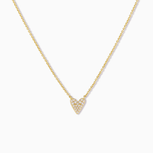 Gold Pavé Full Heart Pendant Necklace | Women's Jewelry by Uncommon James