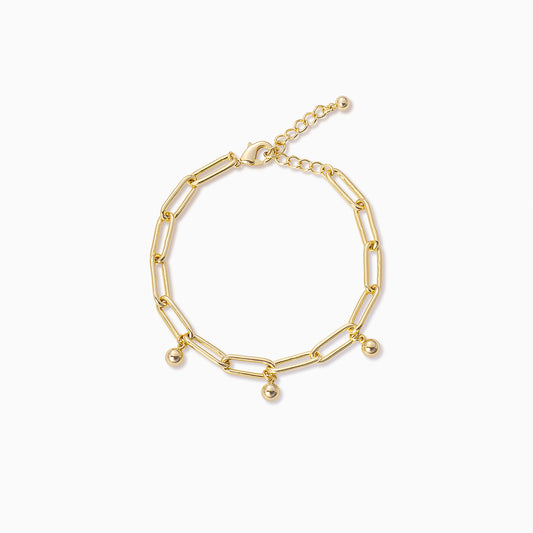 Gold Three's a Party Triple Chain Bracelet